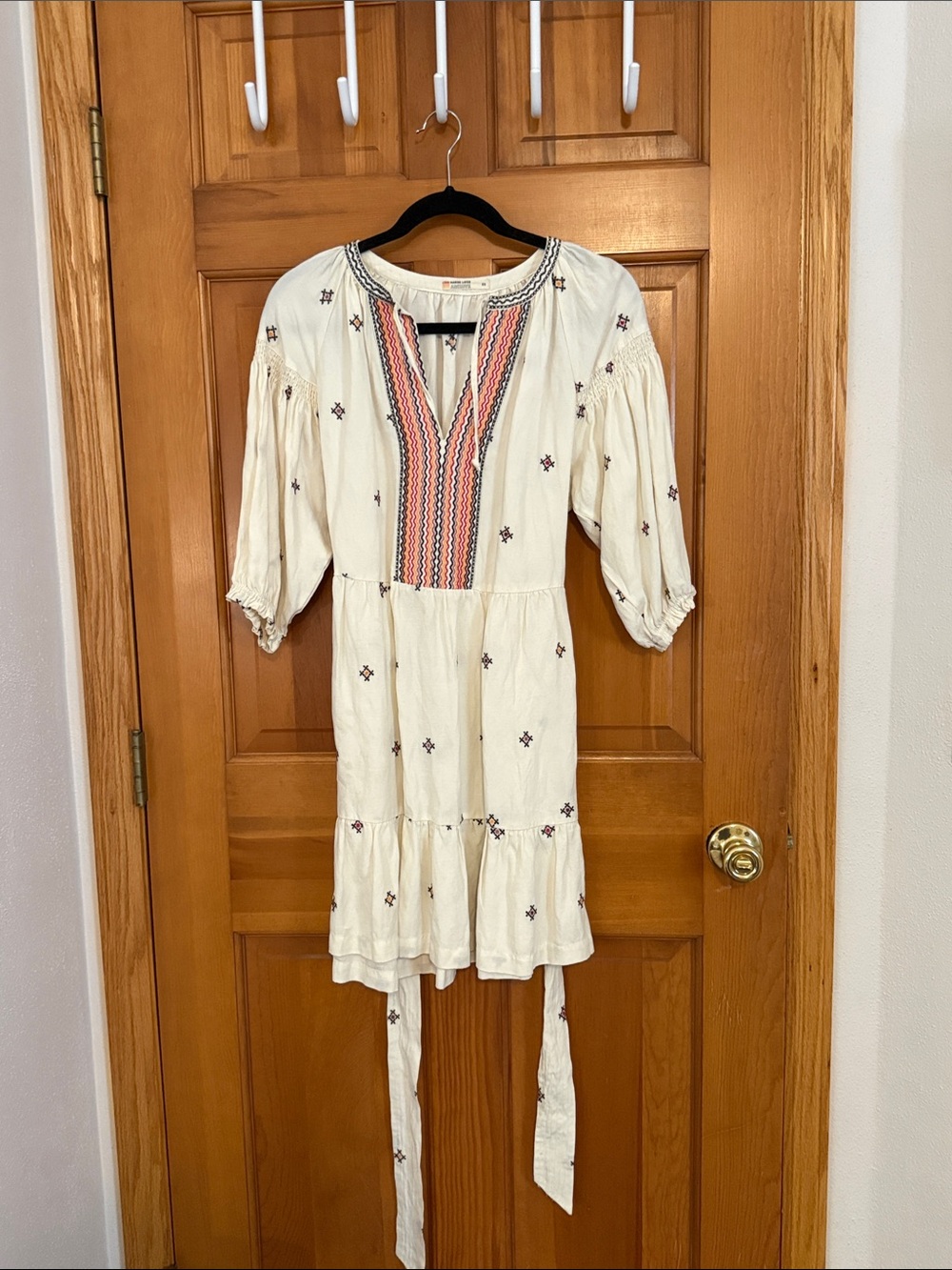 Marine Layer ARCHIVE Boho Embroidered Cream Dress Sz XS